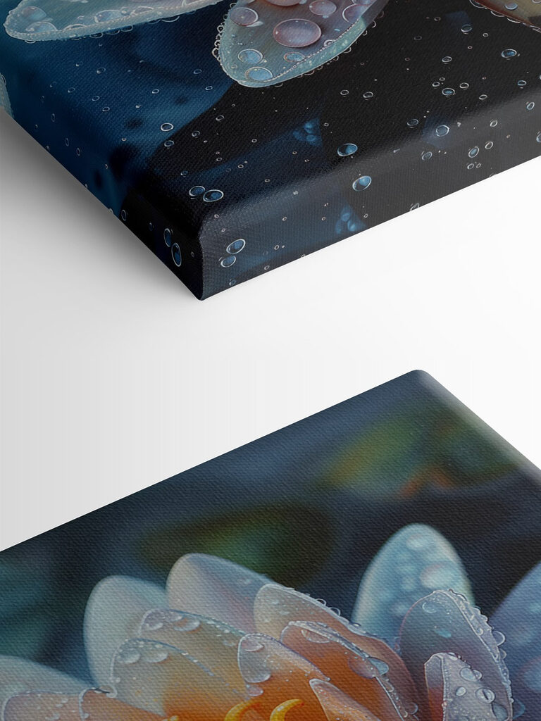 White flower with water drops on it