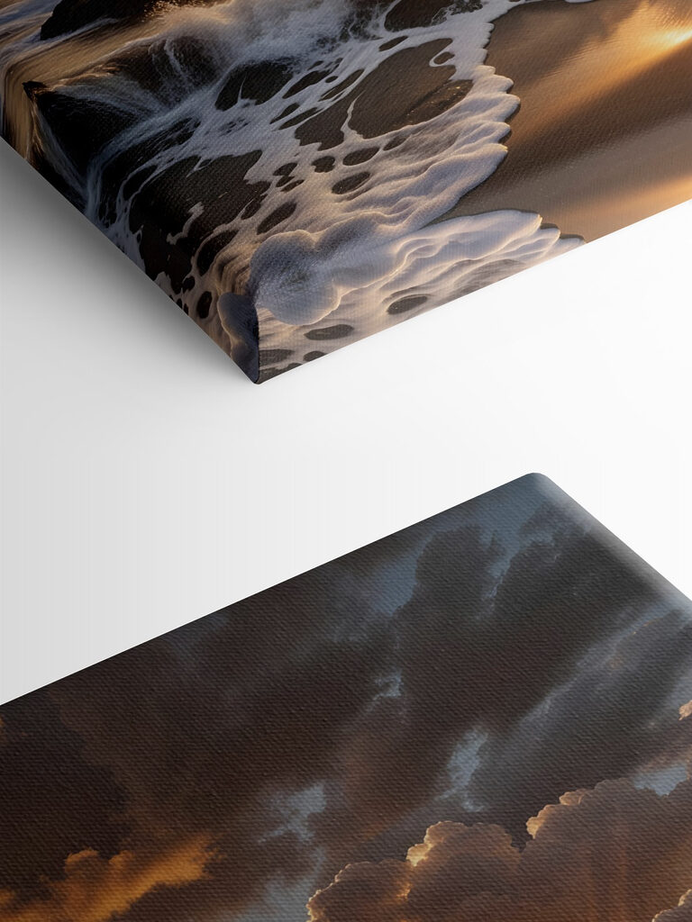 Sunset over a body of water Sunset over a body of water