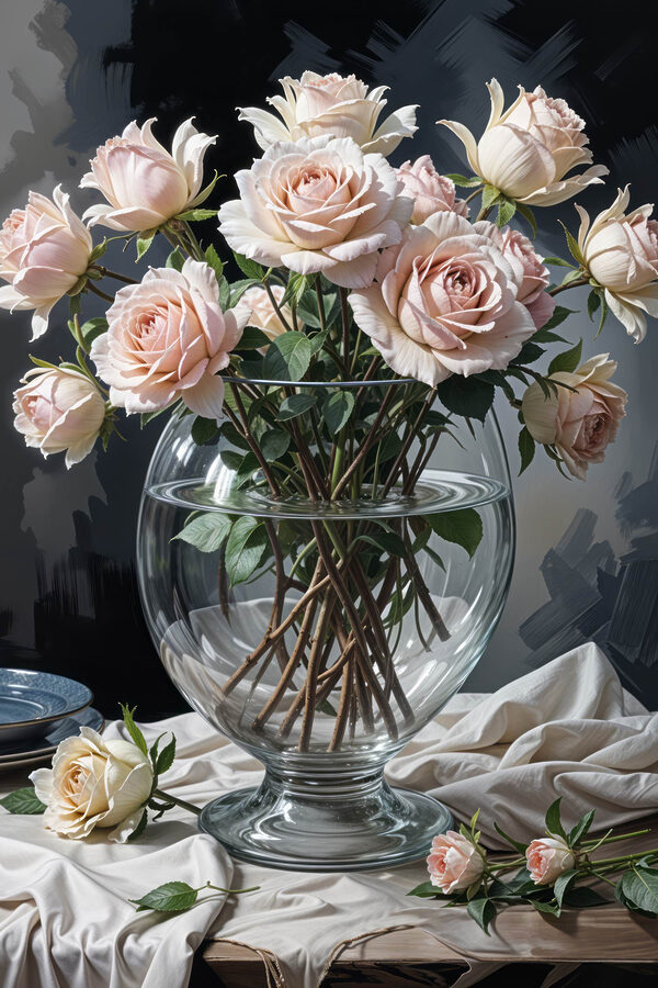 Vase of flowers with water Vase of flowers with water
