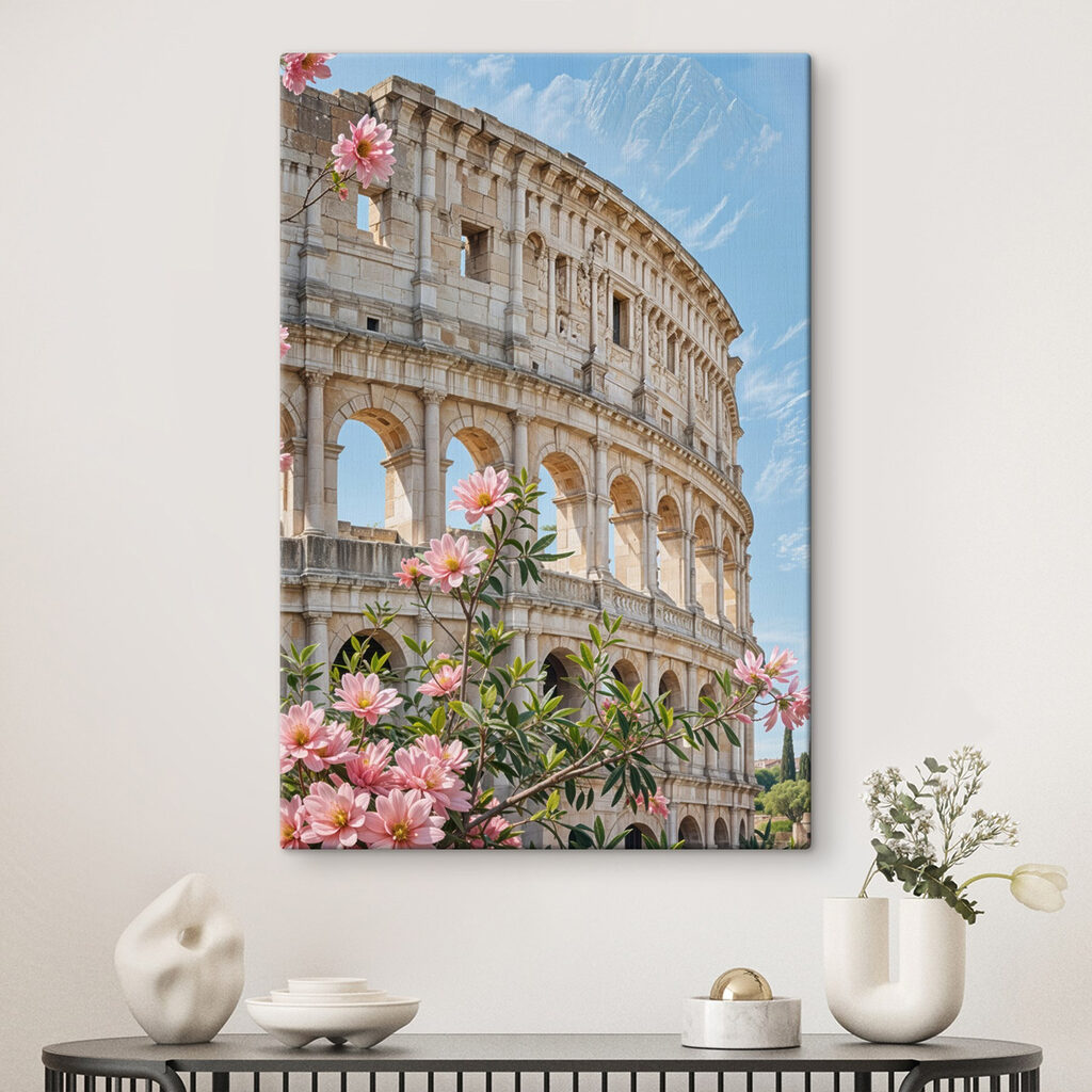 Building with arches and flowers Building with arches and flowers