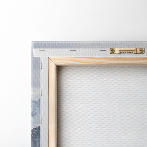 Snowy mountains with a winding road Snowy mountains with a winding road