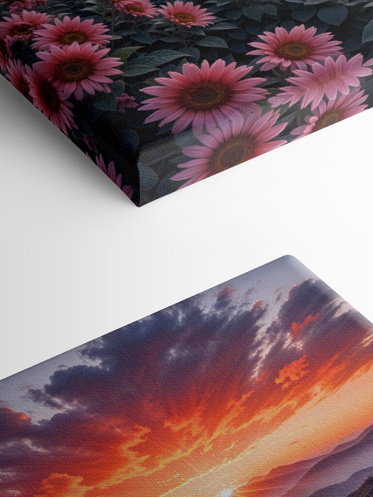 Valley with flowers and a river