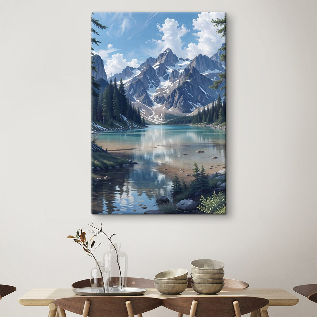 Lake surrounded by mountains Lake surrounded by mountains