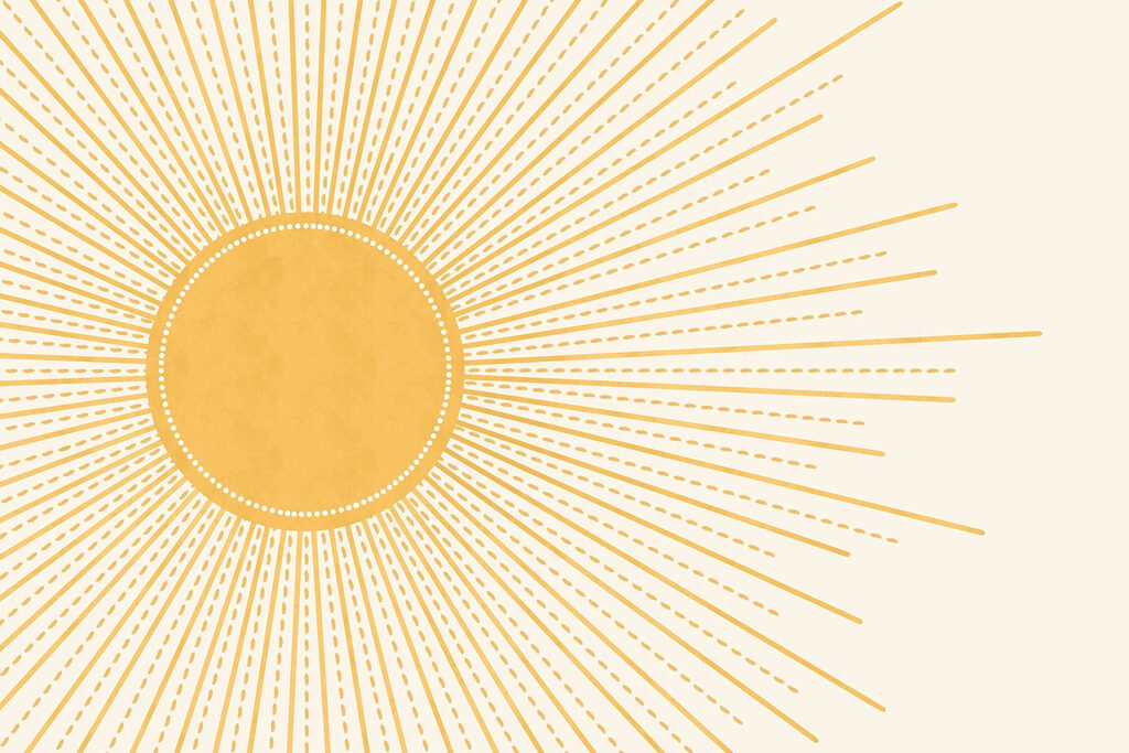 Sun with lines and dots Sun with lines and dots