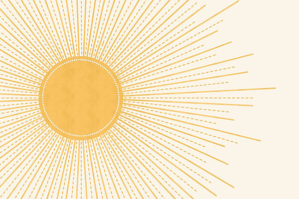 Sun with lines and dots Sun with lines and dots