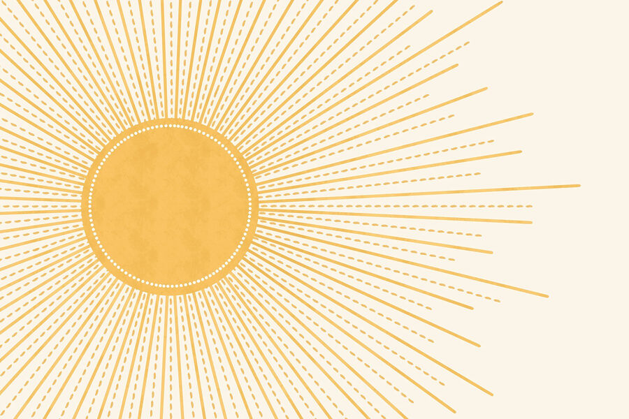 Sun with lines and dots Sun with lines and dots