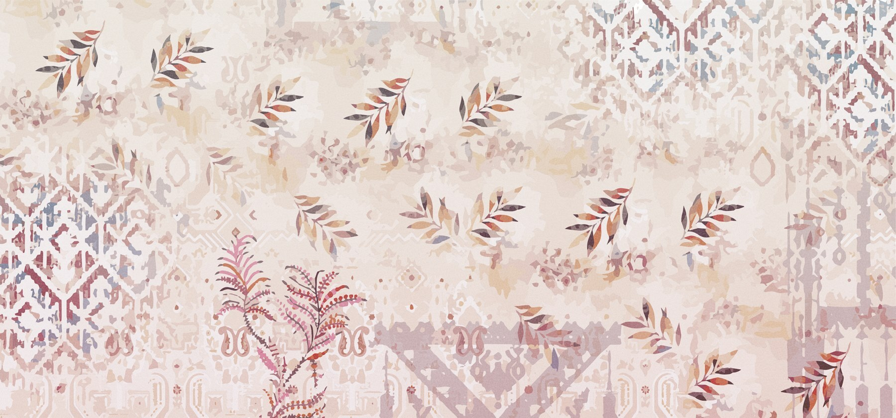 Soft patterns with delicate foliage accents Soft patterns with delicate foliage accents