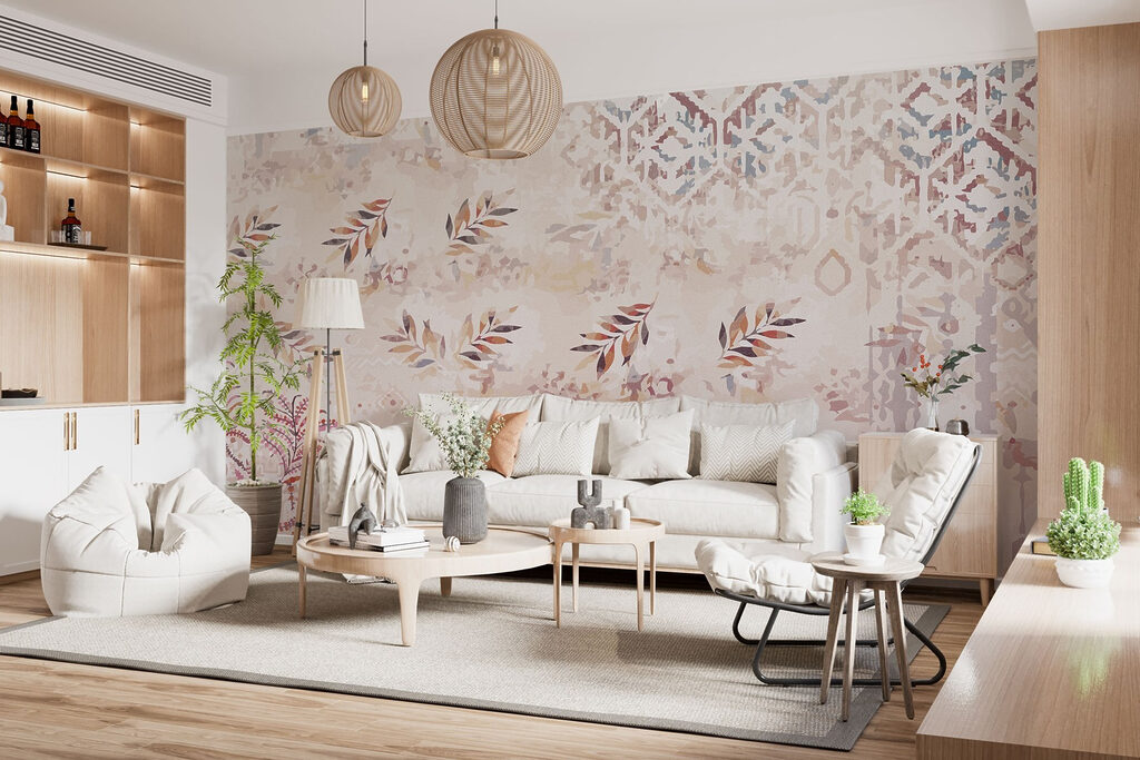 Soft patterns with delicate foliage accents