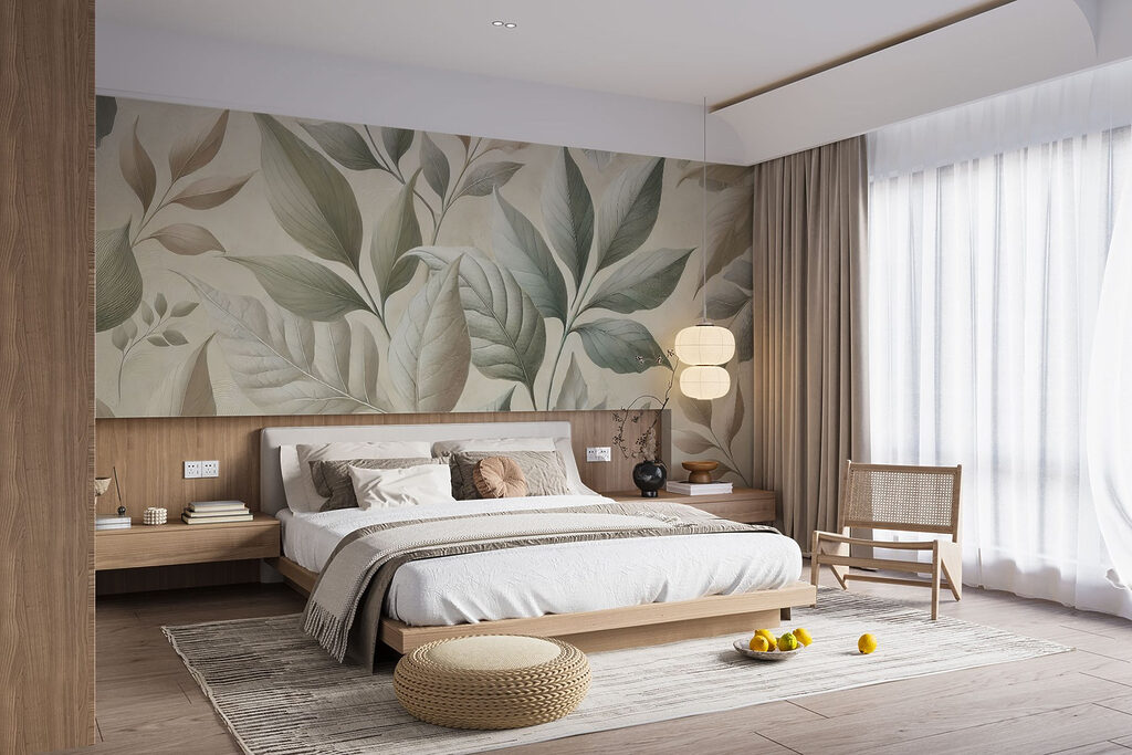 Wallpaper with leaves Wallpaper with leaves