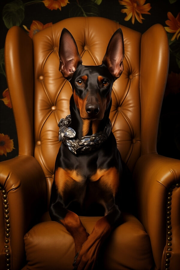 Dog sitting in a chair Dog sitting in a chair