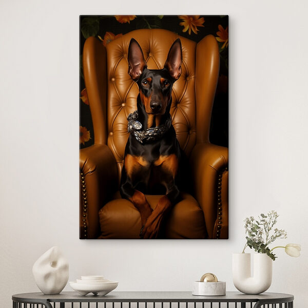 Dog sitting in a chair Dog sitting in a chair