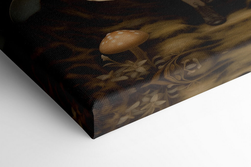 Girl in a dress in a forest