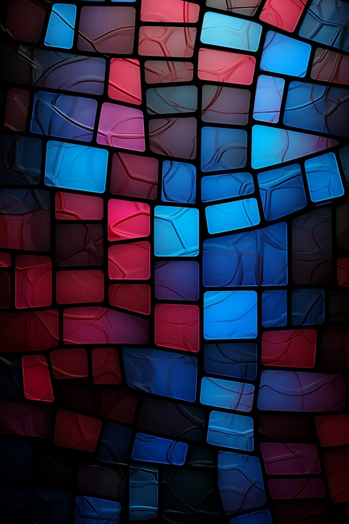 Colorful mosaic of squares Colorful mosaic of squares