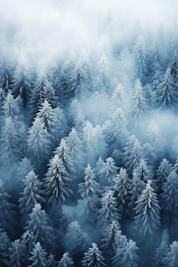 Group of trees covered in snow Group of trees covered in snow