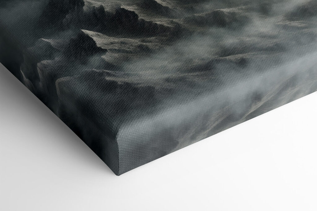 Mountain range with clouds