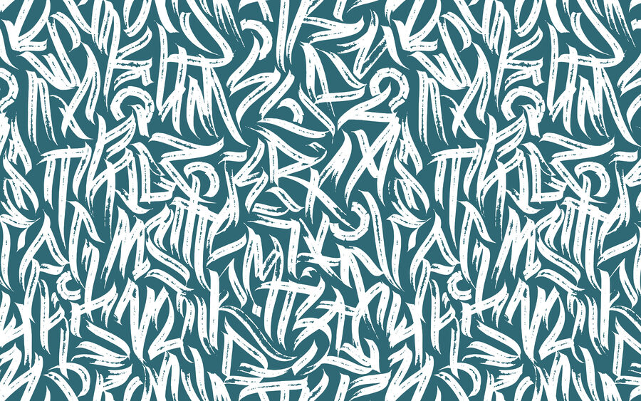 Pattern of white lines on a blue background Pattern of white lines on a blue background