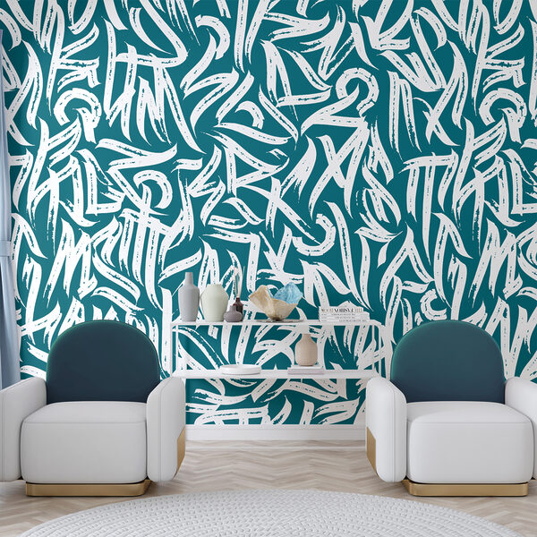Pattern of white lines on a blue background Pattern of white lines on a blue background