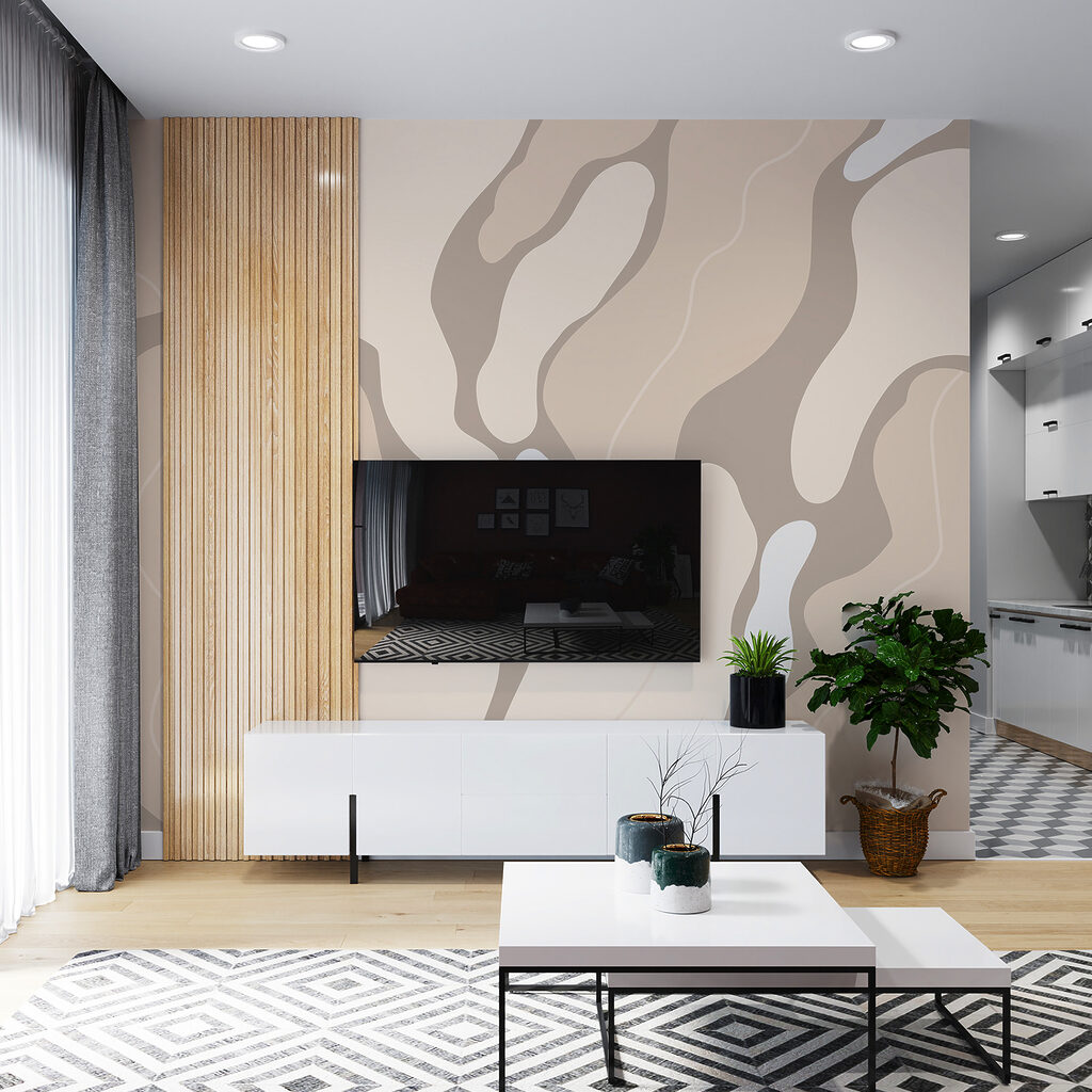 Abstract shapes in soft tones