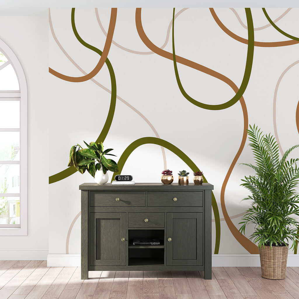 Pattern of brown and green lines Pattern of brown and green lines