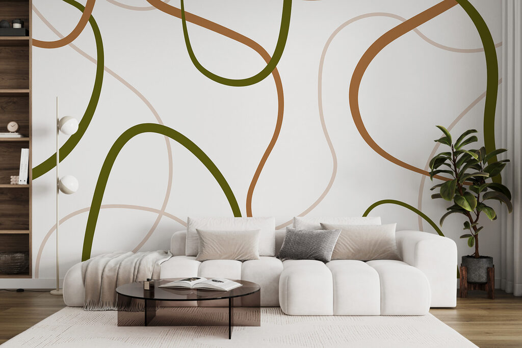 Pattern of brown and green lines Pattern of brown and green lines