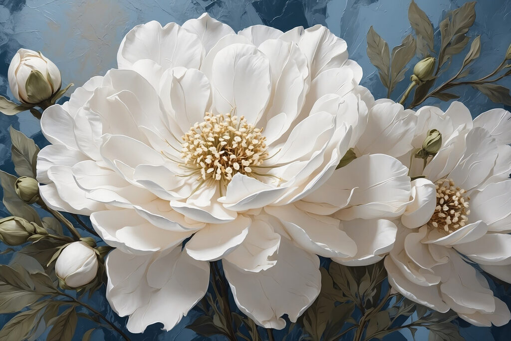 Delicate blooms against a soft backdrop