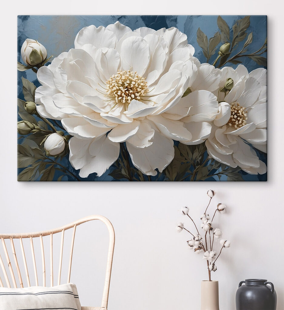 Delicate blooms against a soft backdrop