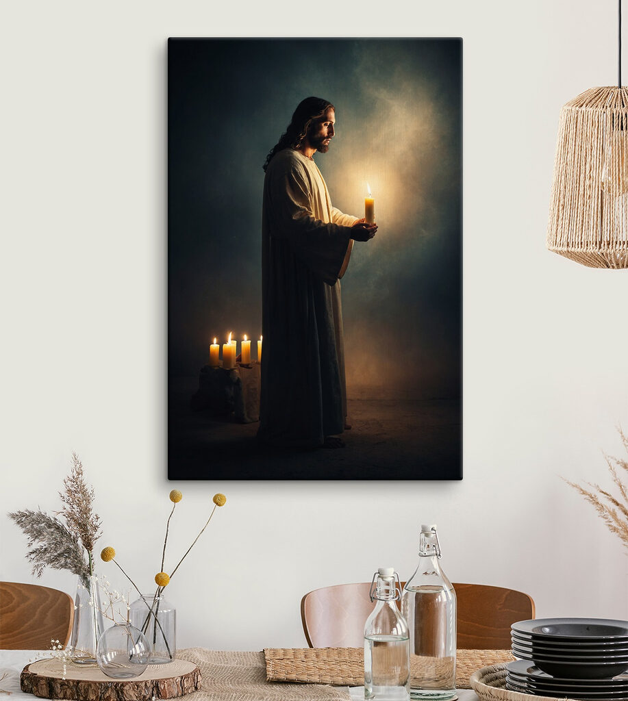 Man holding a candle Man holding a candle