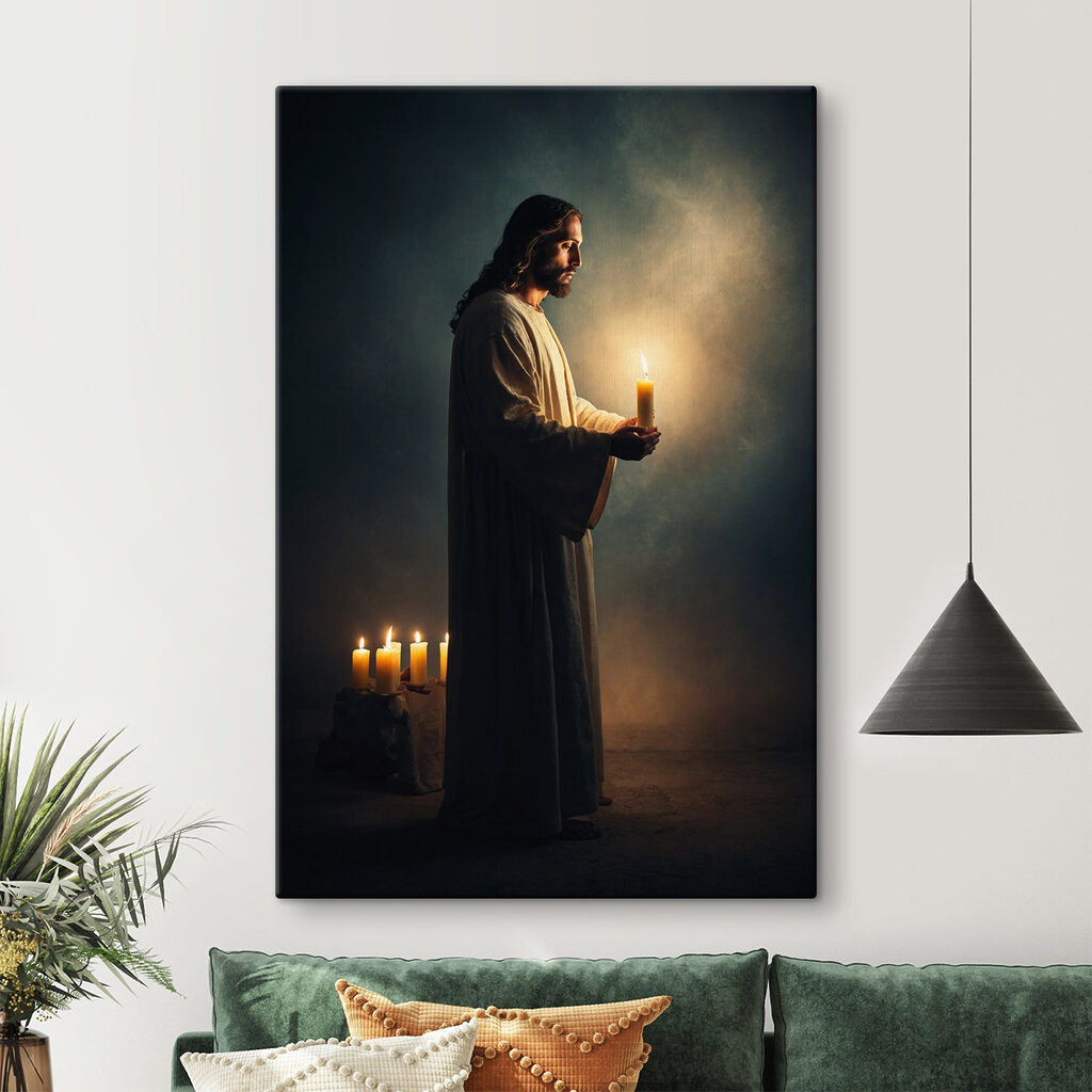 Man holding a candle Man holding a candle