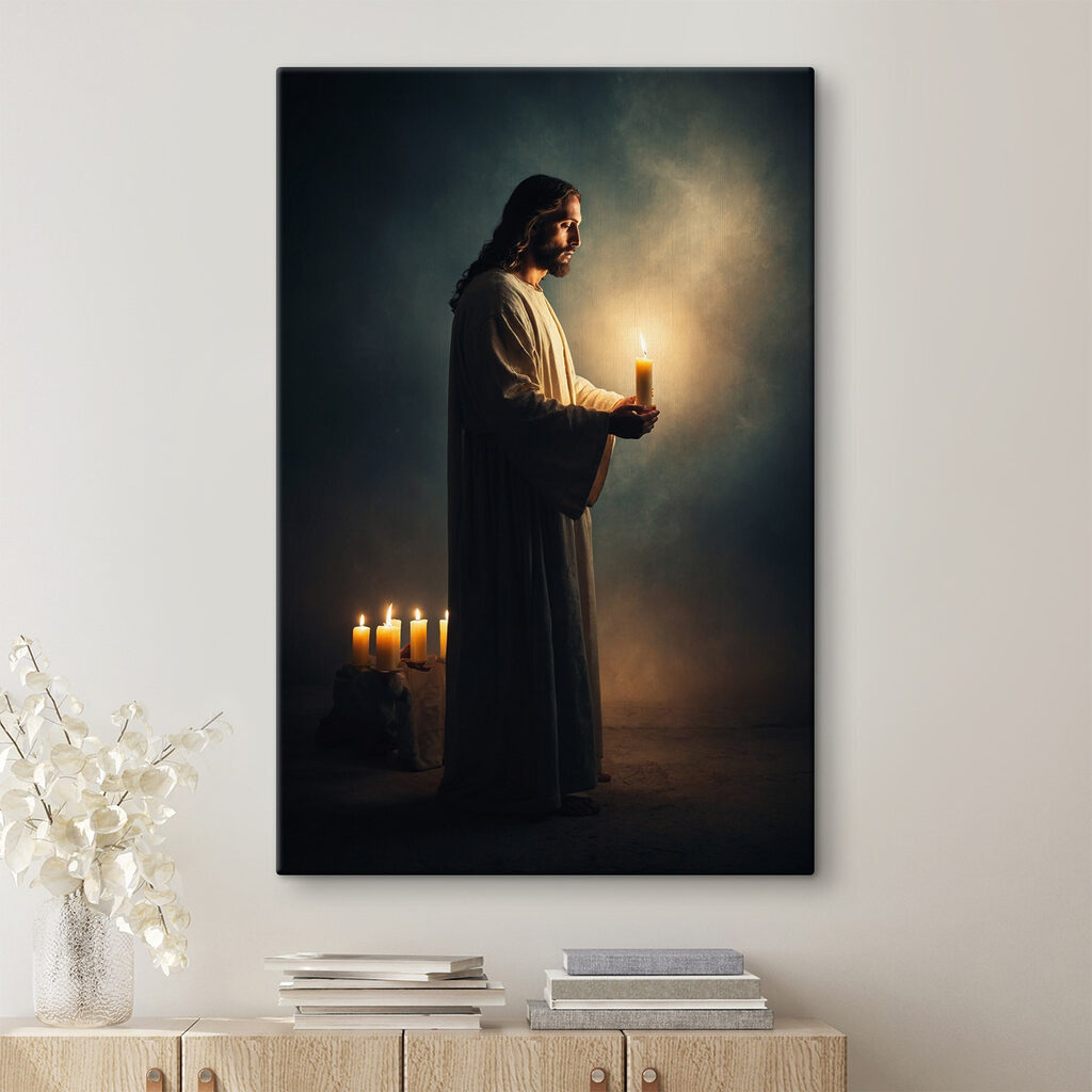 Man holding a candle Man holding a candle