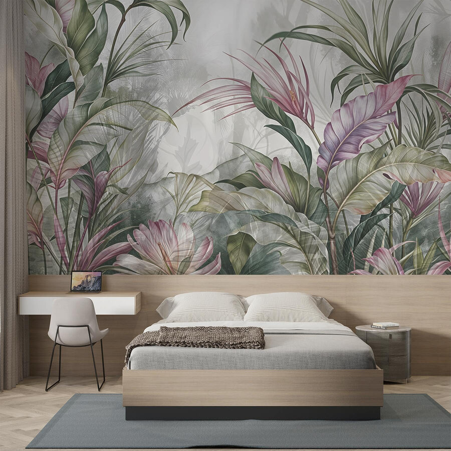 Painting of flowers and leaves Painting of flowers and leaves