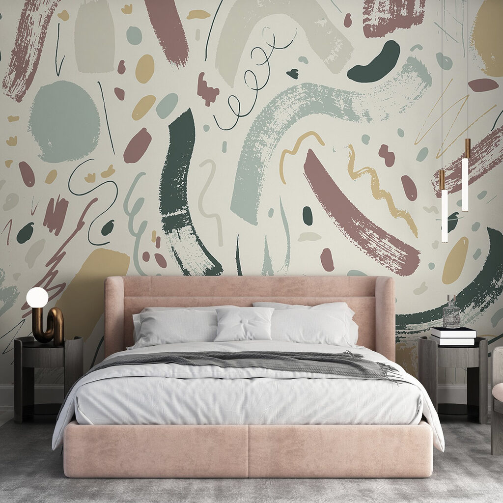 Pattern of colorful paint strokes Pattern of colorful paint strokes