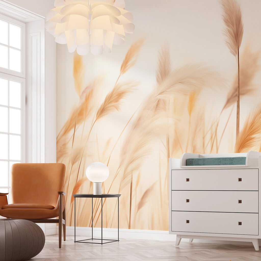 Soft grasses in gentle breeze