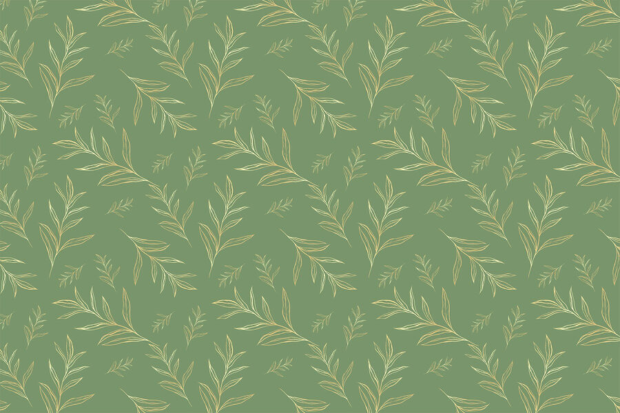 Pattern of leaves on a green background Pattern of leaves on a green background
