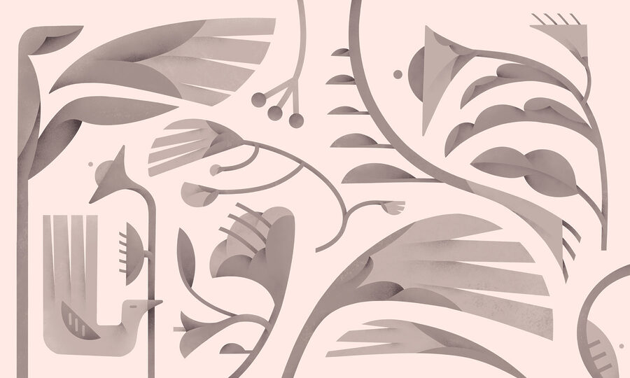 Floral patterns in soft shades Floral patterns in soft shades