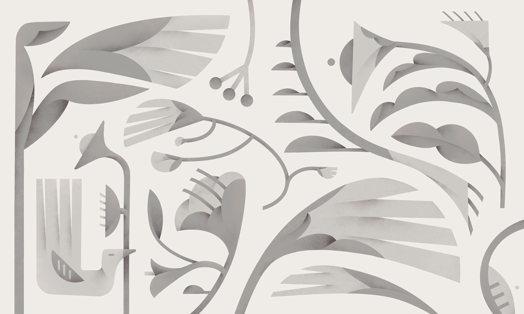 White and gray floral pattern White and gray floral pattern