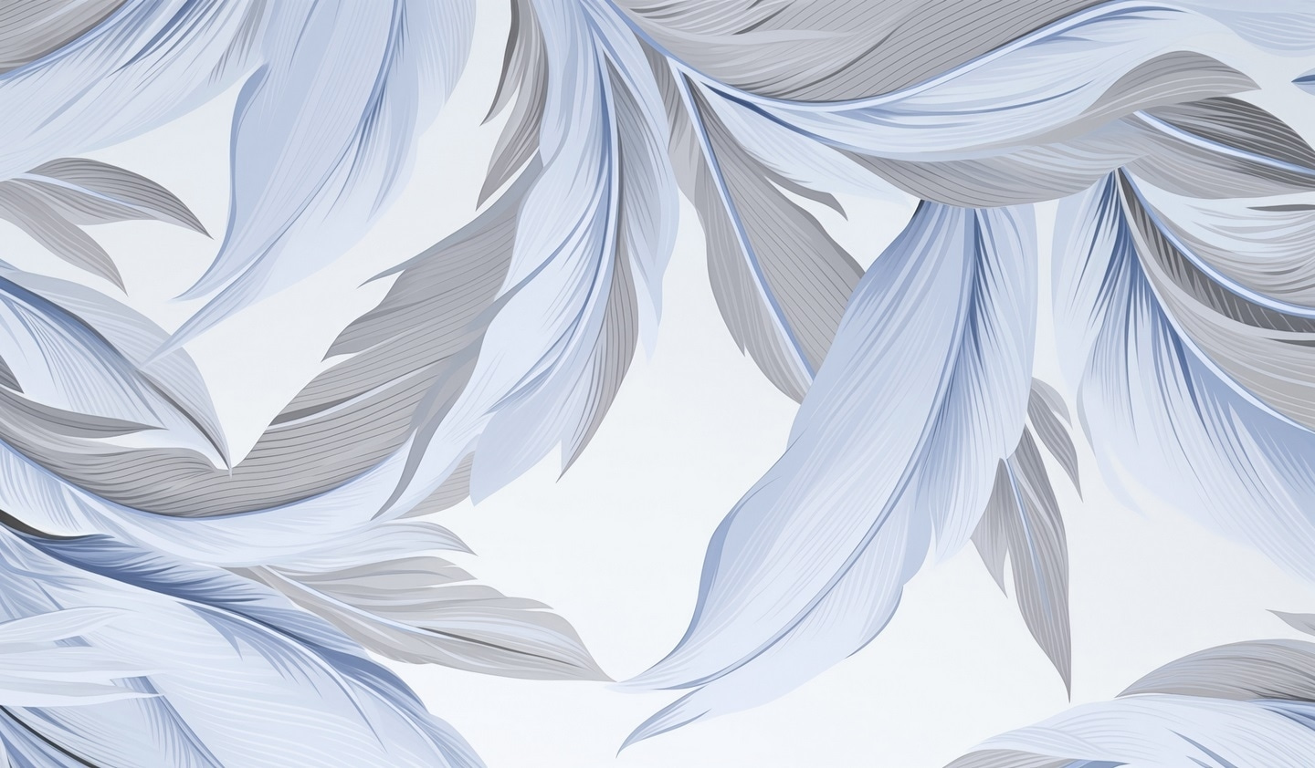 Soft hues of stylized feathers Soft hues of stylized feathers