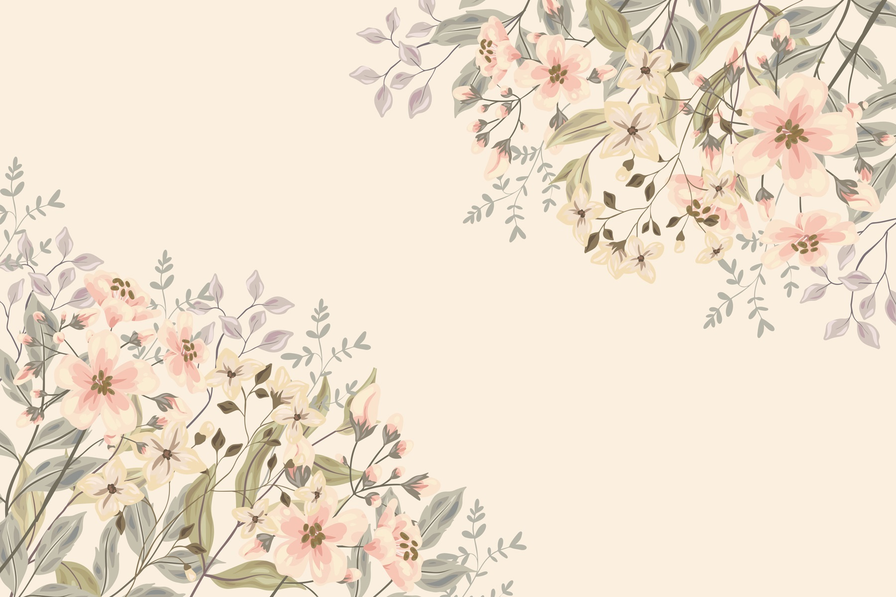 Floral pattern with flowers Floral pattern with flowers