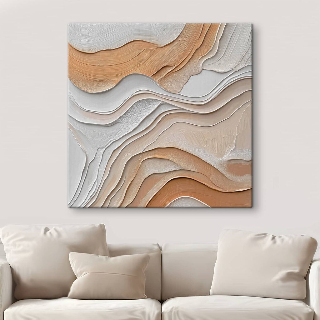 White and brown wavy lines White and brown wavy lines