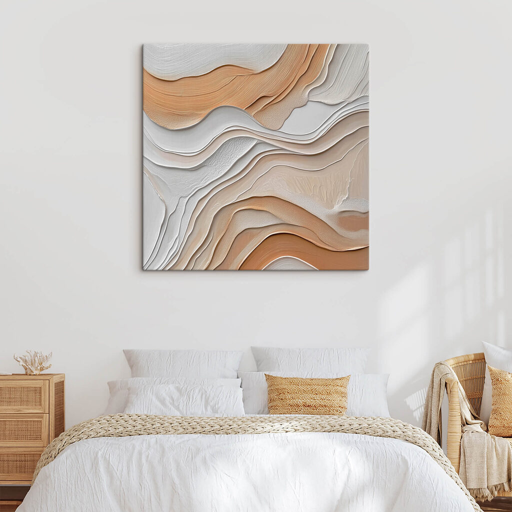 White and brown wavy lines White and brown wavy lines