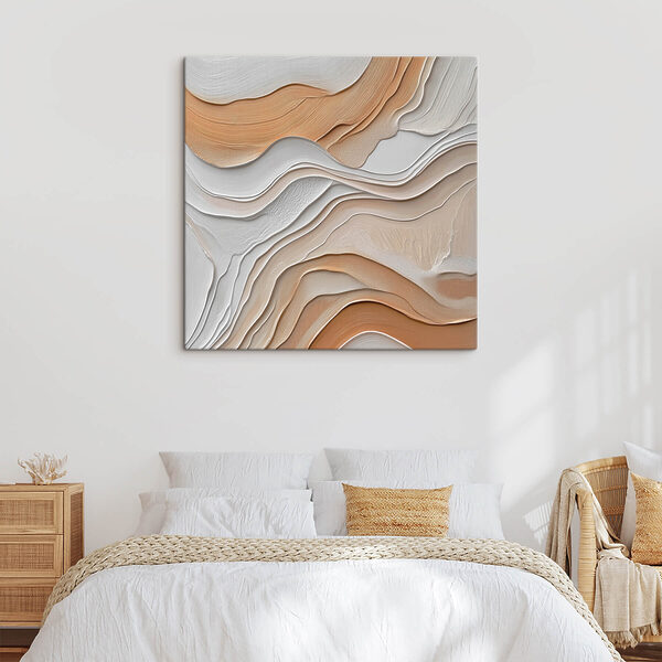 White and brown wavy lines White and brown wavy lines