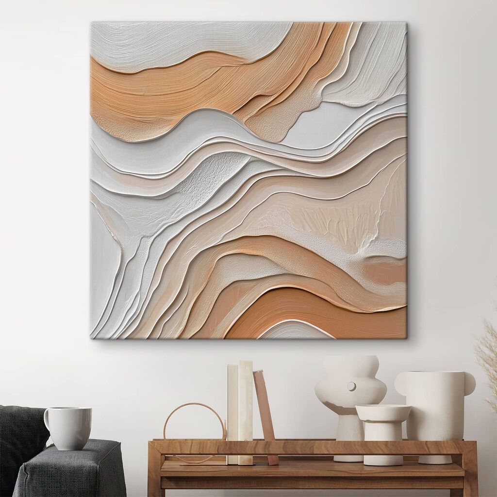 White and brown wavy lines White and brown wavy lines