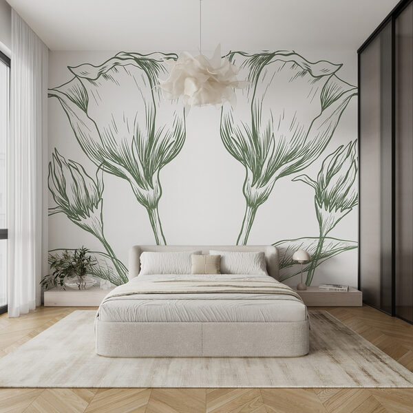 Drawing of flowers and leaves Drawing of flowers and leaves