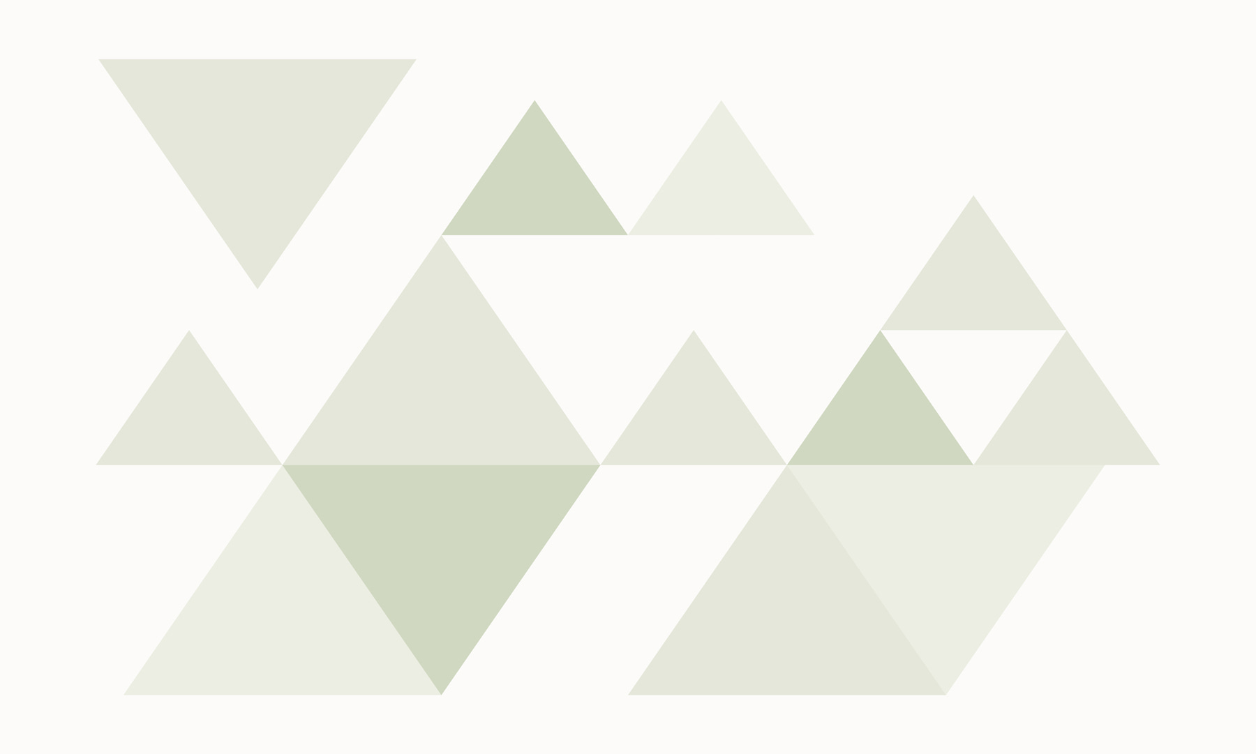 Group of triangles in a row