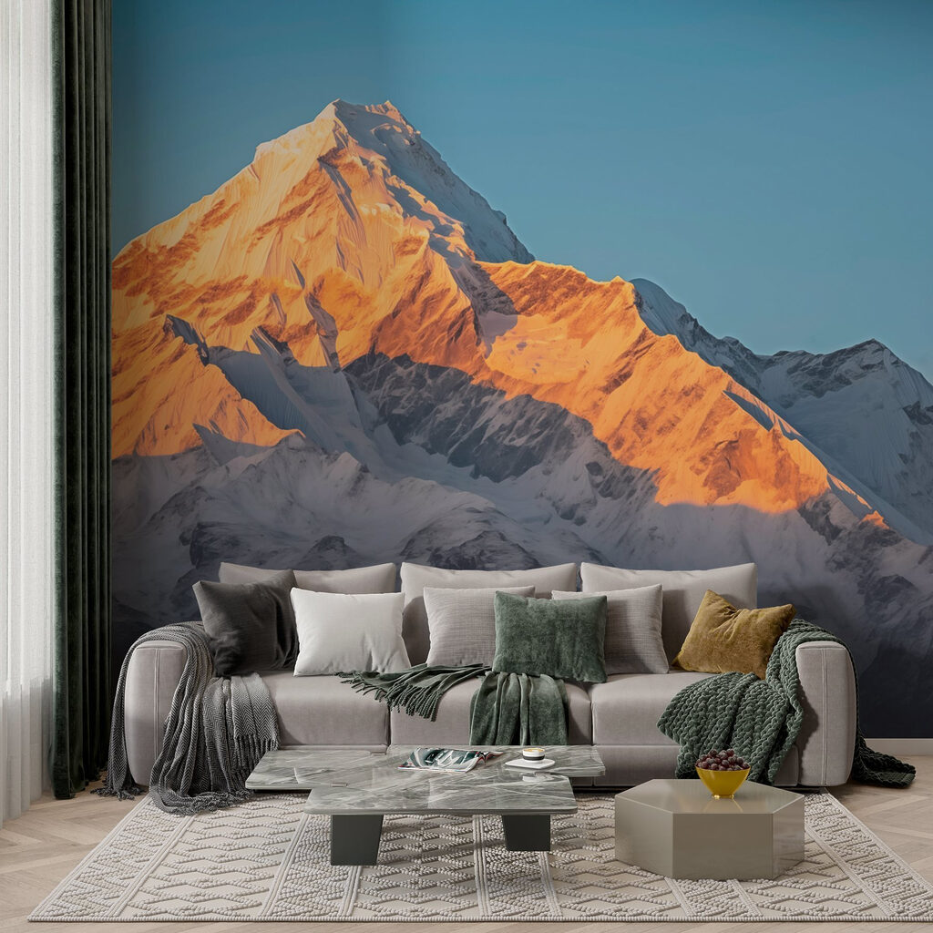 Mountain with snow on it