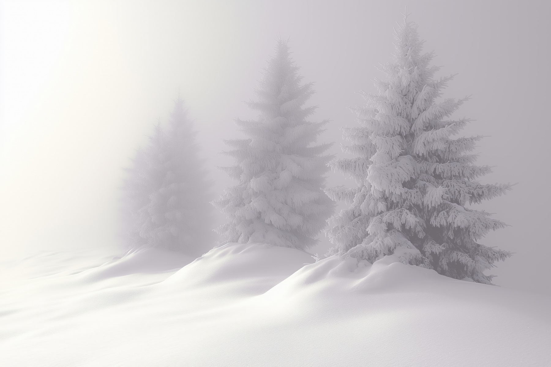 Group of trees covered in snow