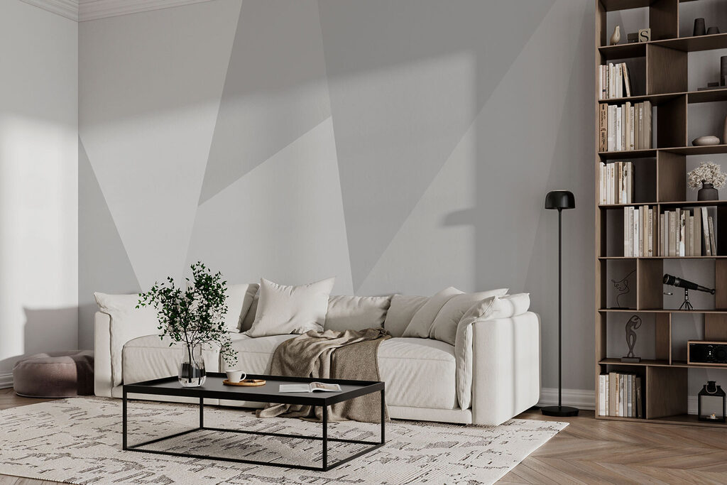 White and grey background