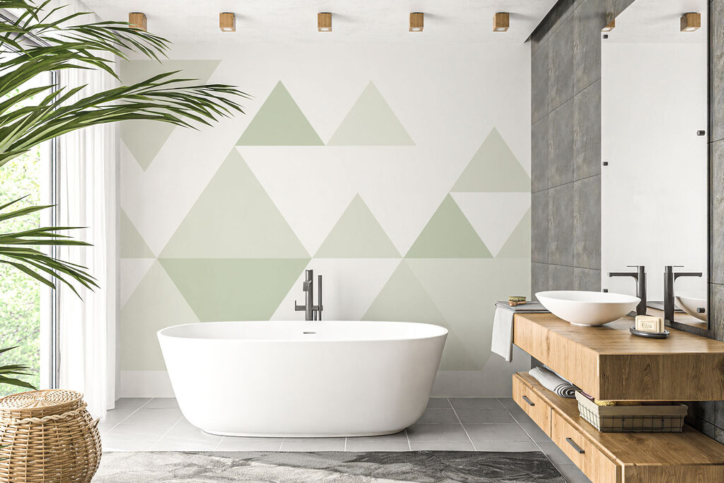 Group of triangles in a row