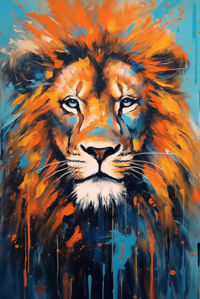 Painting of a lion