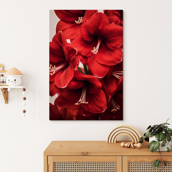 Vibrant red flowers in full bloom Vibrant red flowers in full bloom