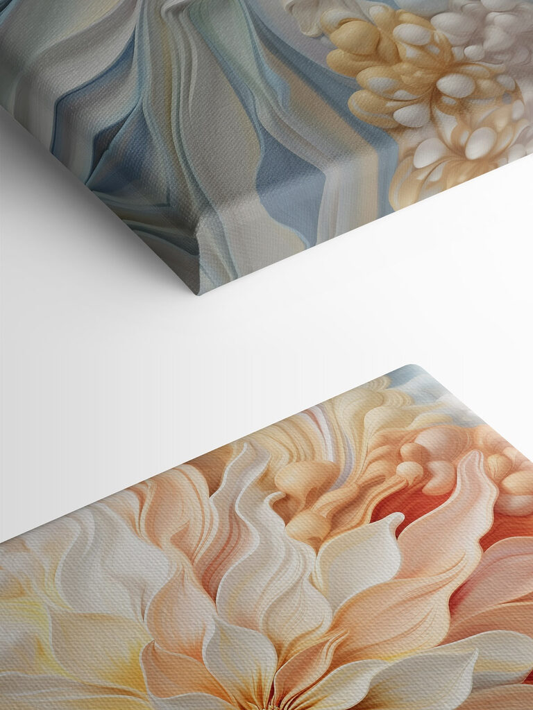 Soft petals in pastel hues bloom